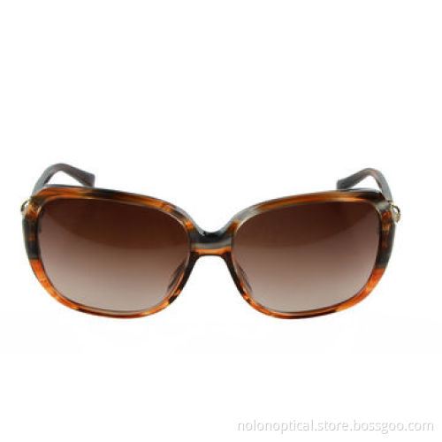 Delicate tortoise acetate sunglasses with trim for women